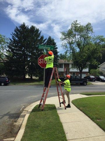 Street Sign Workers
