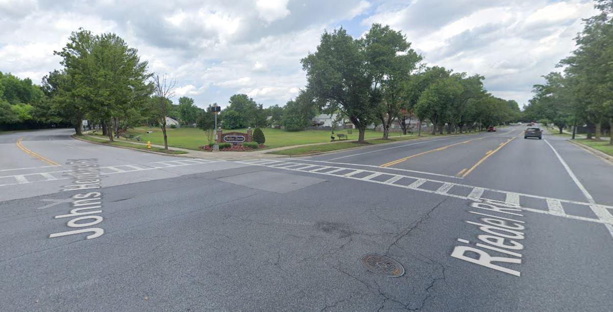 Intersection of Riedel Road/Johns Hopkins Road