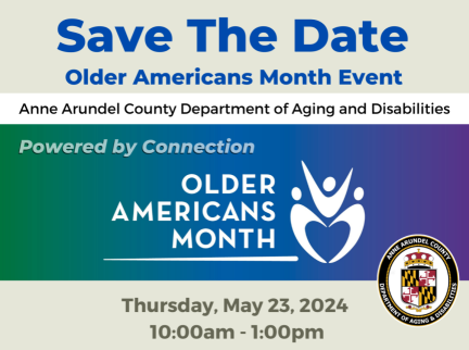 Older Americans Month Save the Date Event Flyer - May 23rd