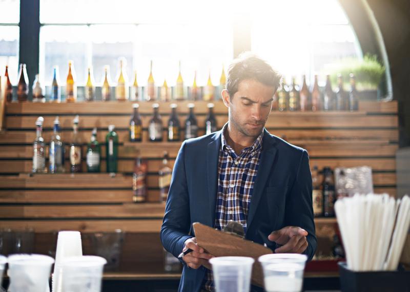 Man at bar