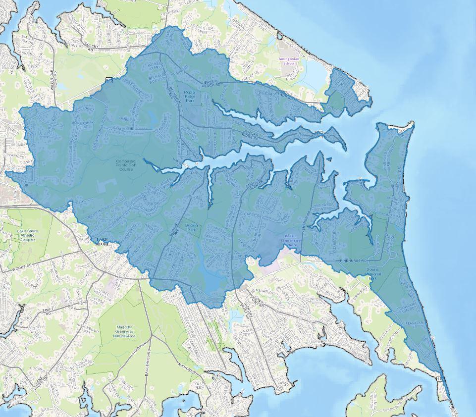 Map of Bodkin Creek Watershed