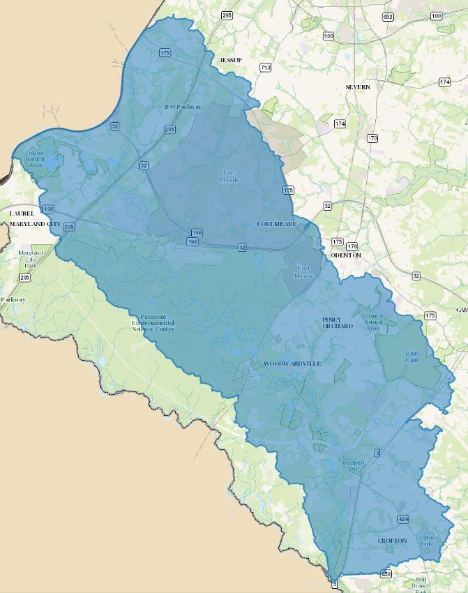 Little Patuxent Watershed Map