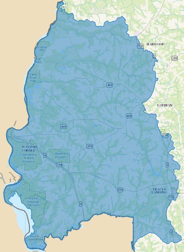 Middle Patuxent Watershed Map