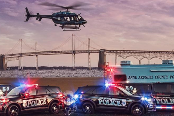 Police Vehicles at Bay Bridge