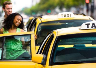 Girl Getting in a taxi