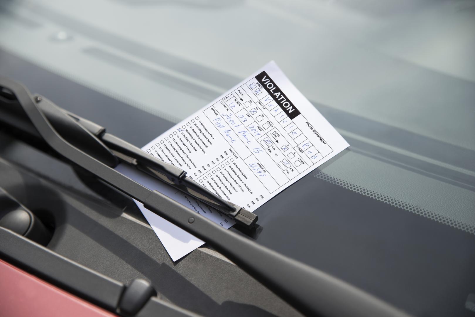 Ticket on car