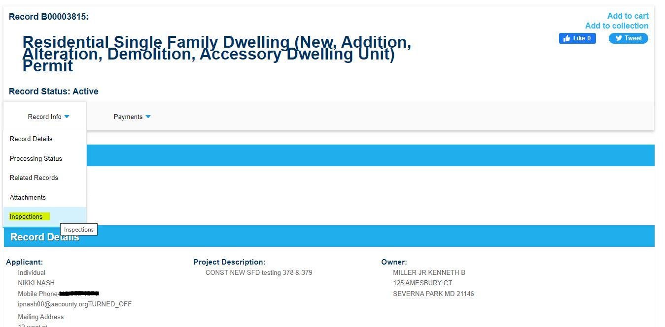 Check Inspection Results Anne Arundel County Government