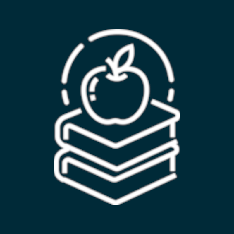 Apple on stack of books