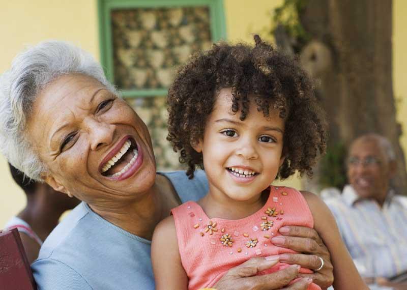 Woman with grandchild