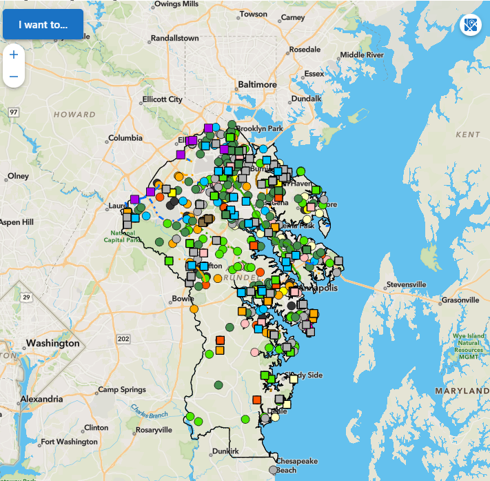 Map of Anne Arundel