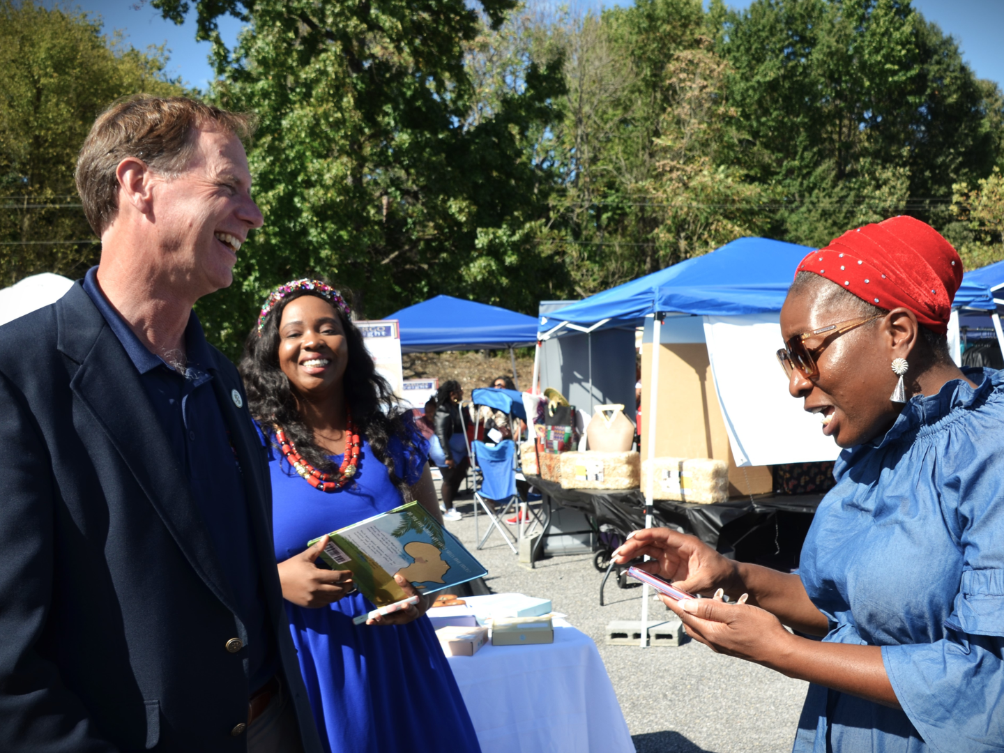 County Executive Pittman at a community event