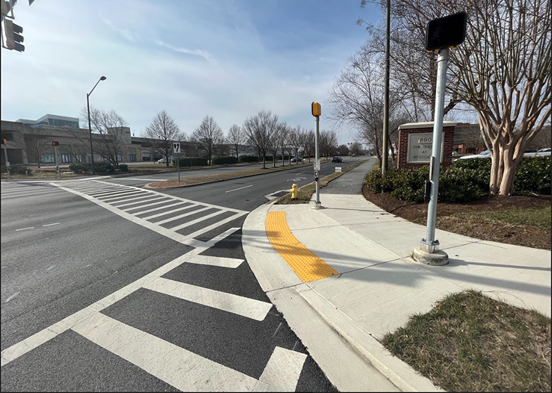 Crosswalks on a road