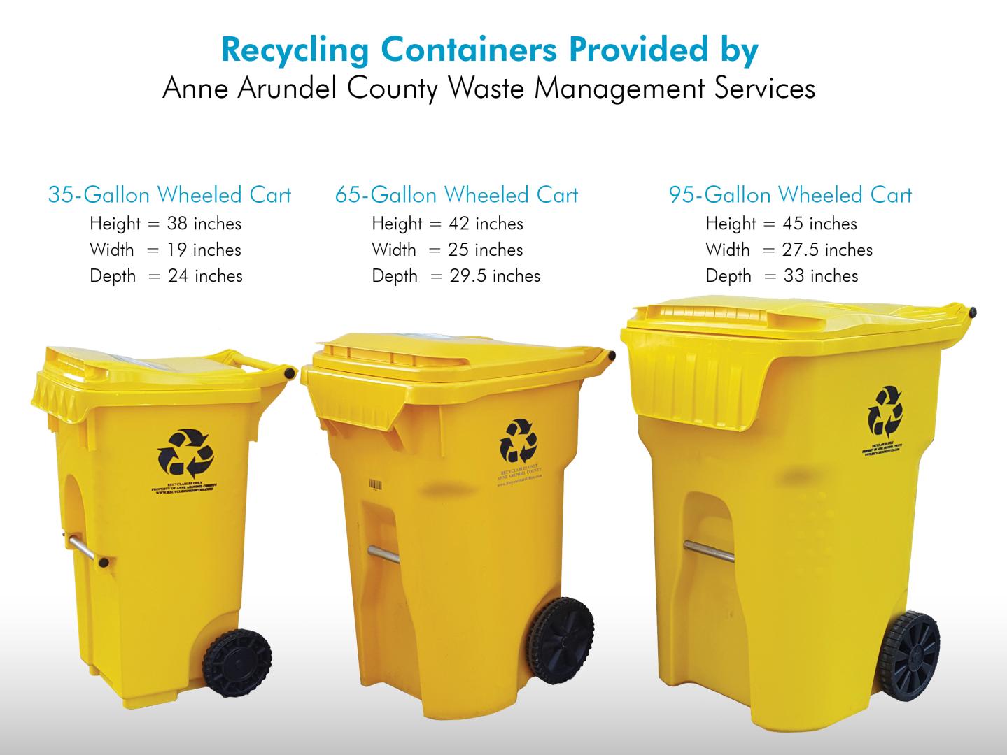 Recycling Carts Various Sizes Available