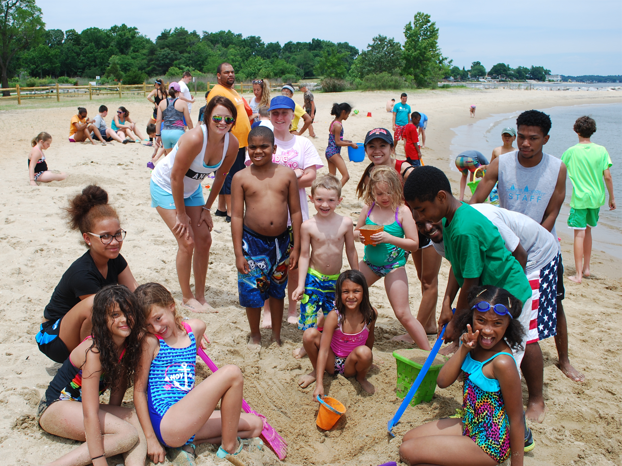 people on the beach