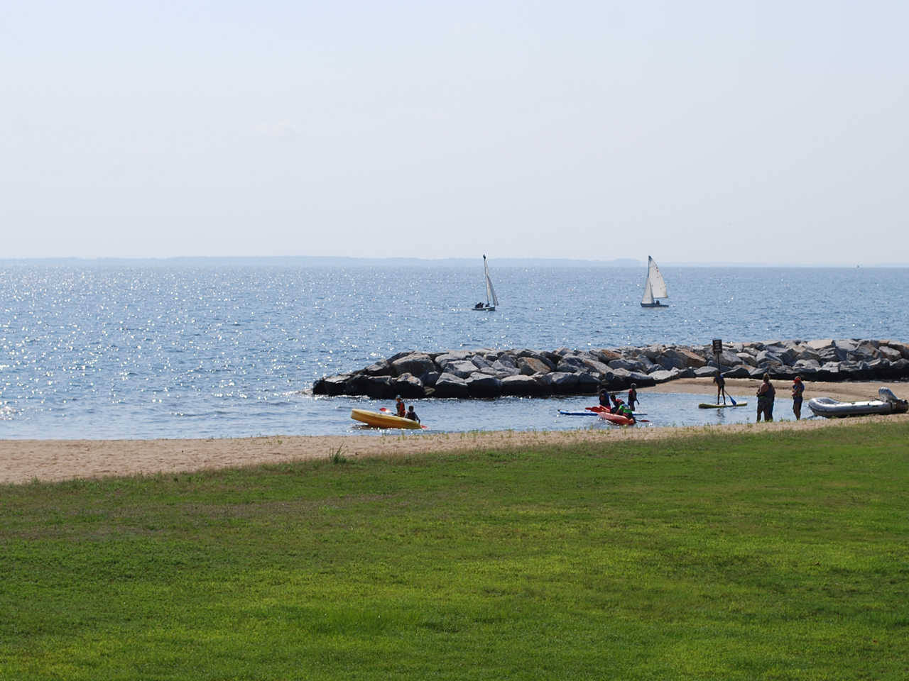 beach and river