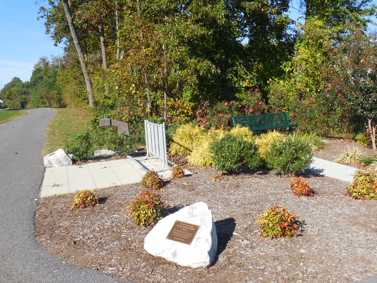 Park bench on Trail