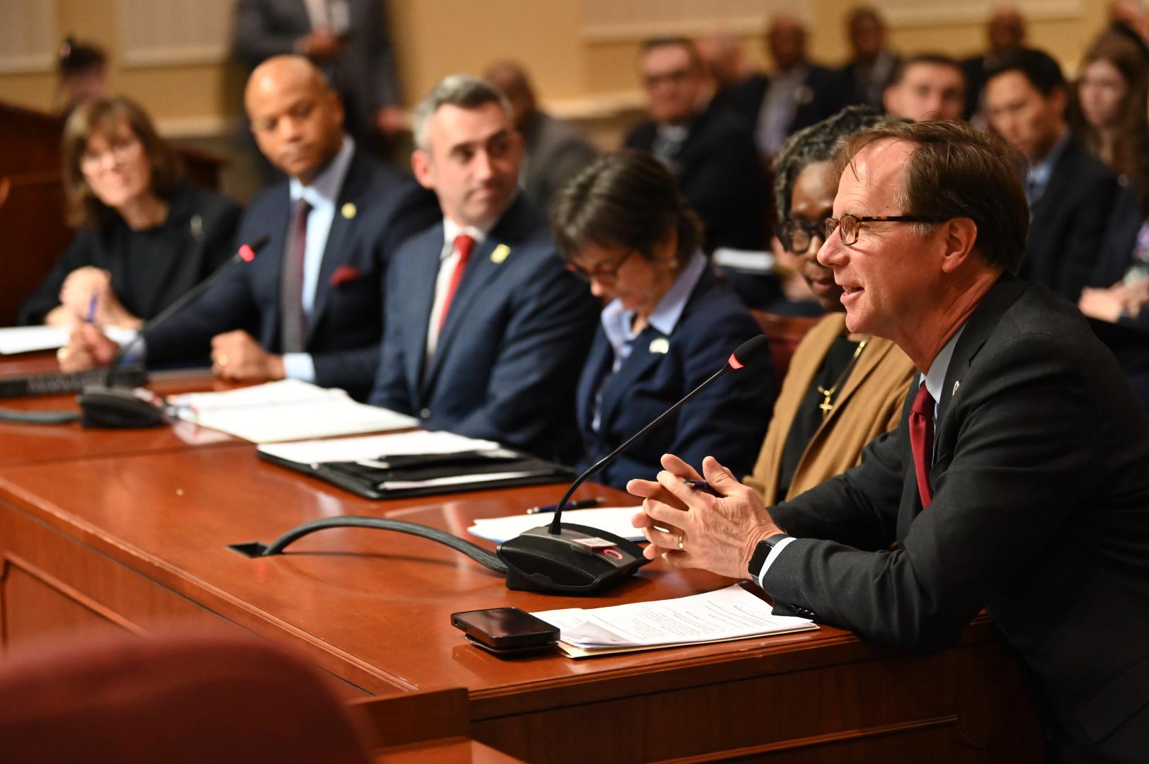 Group of people testifying