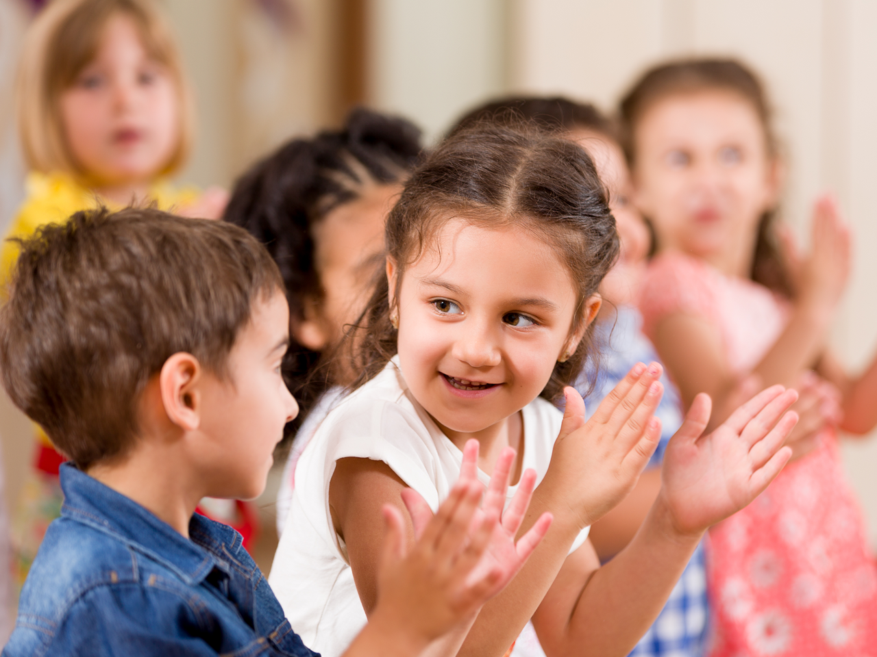 Young children in school