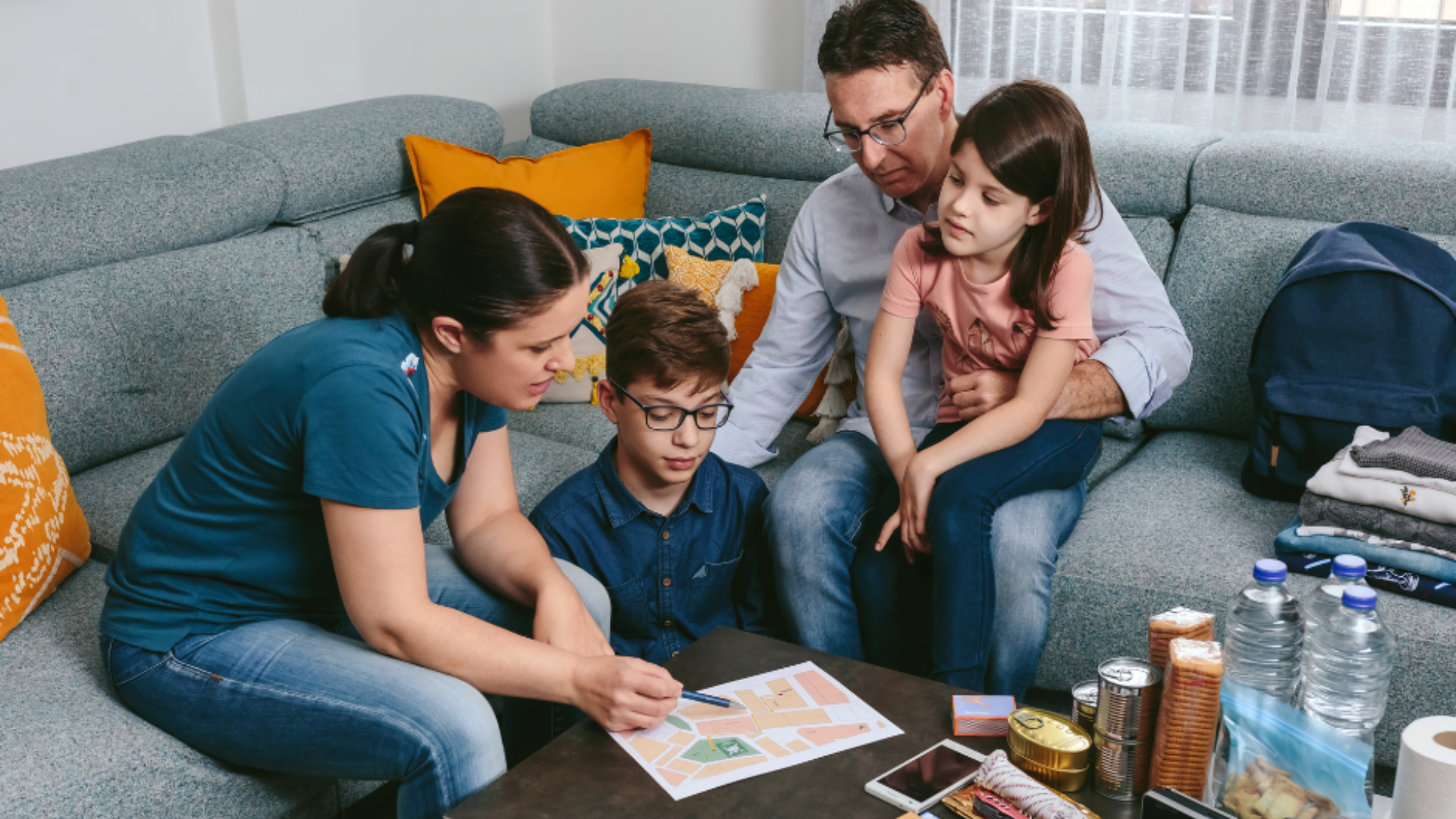 Family making a plan