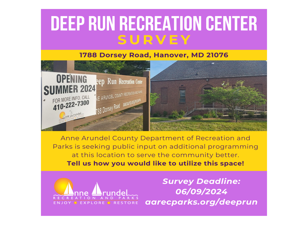 Deep Run Recreation Center Anne Arundel County Government
