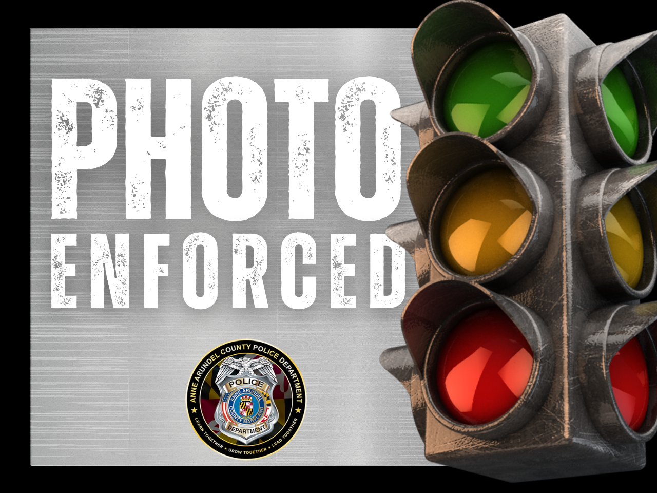 Traffic Light with words Photo Enforced