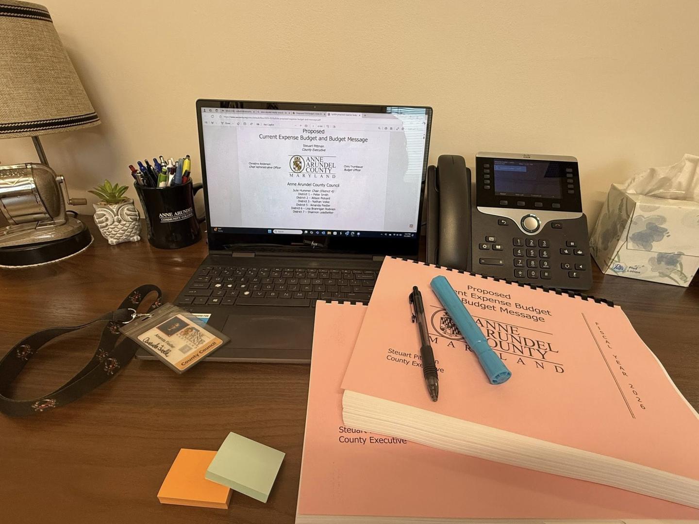 photo of a desk