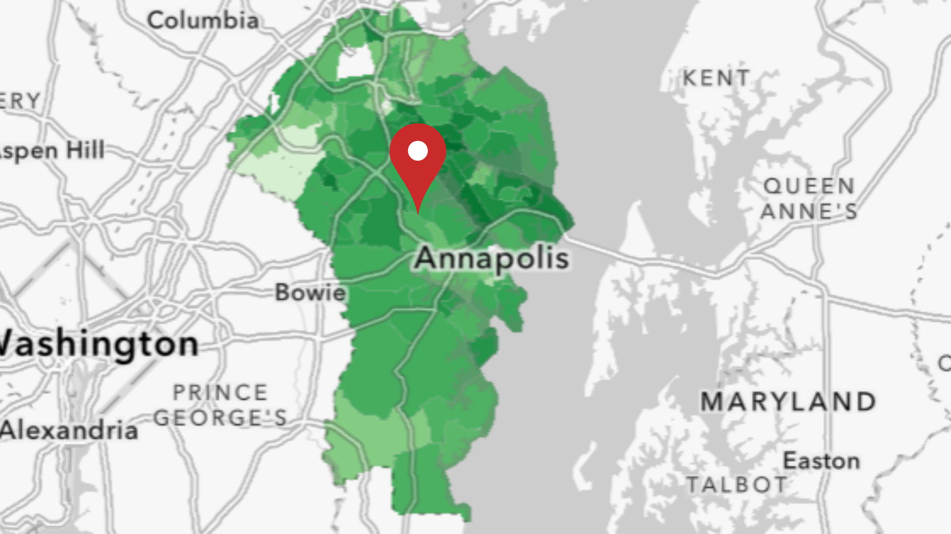 Map of Anne Arundel
