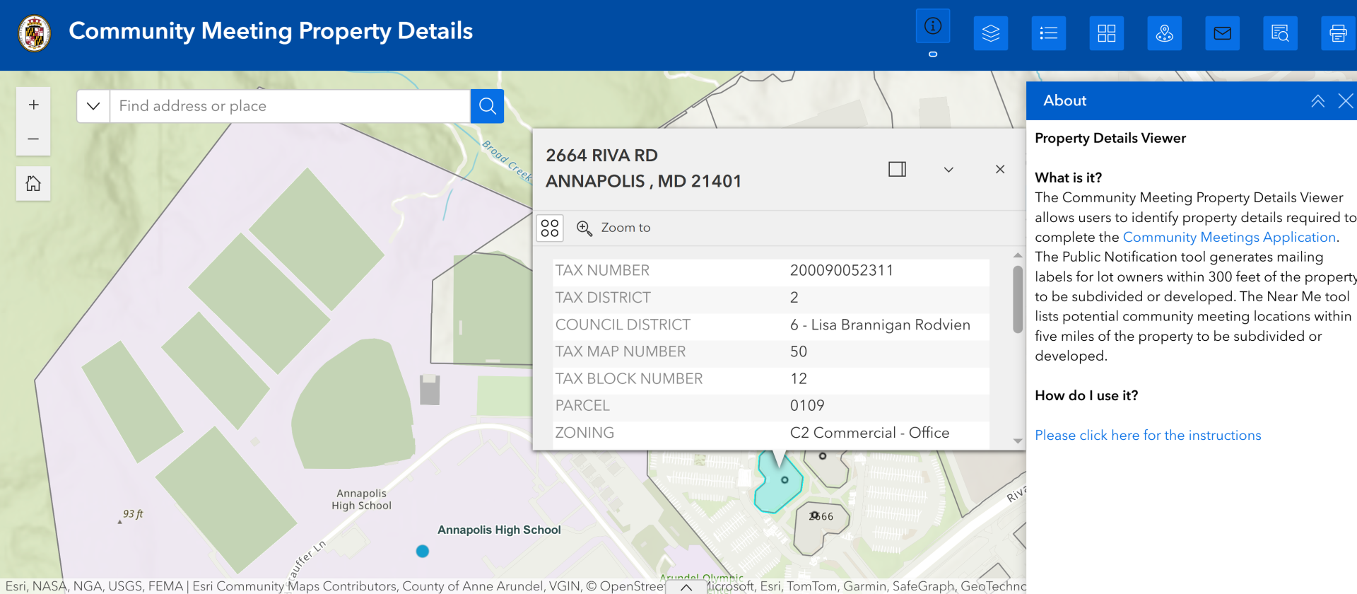 Community Meeting Property Details Screenshot 9/2025