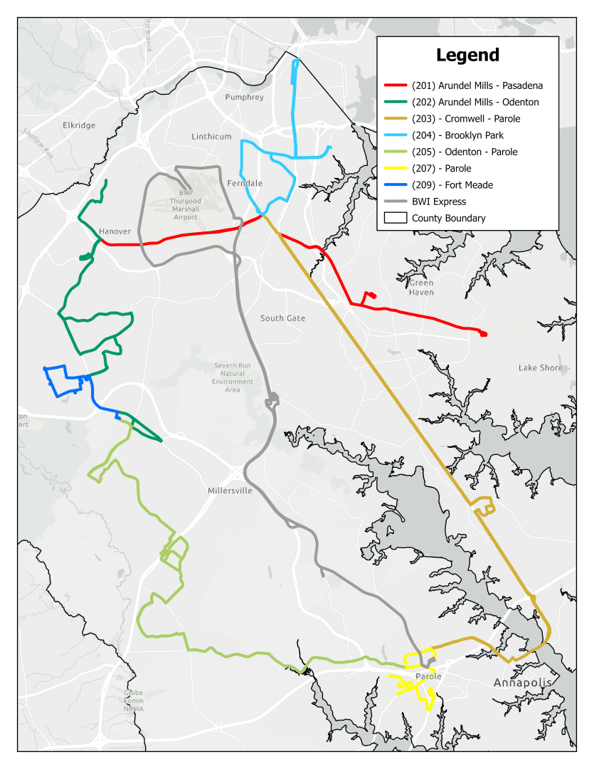 Transit System Map 9/23/25