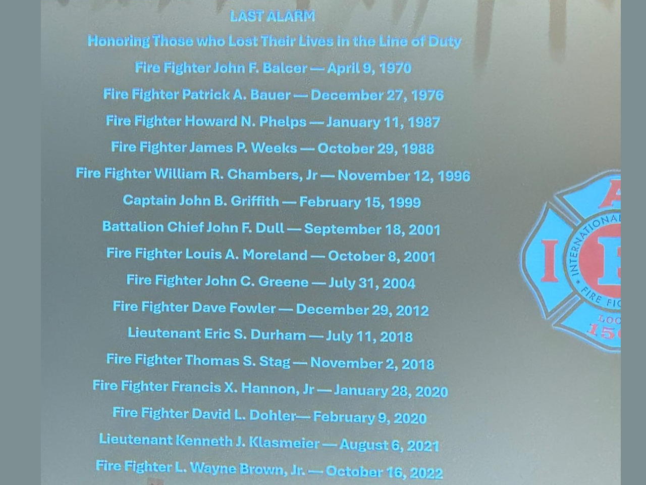 Anne Arundel Firefighters 60th Anniversary Dinner