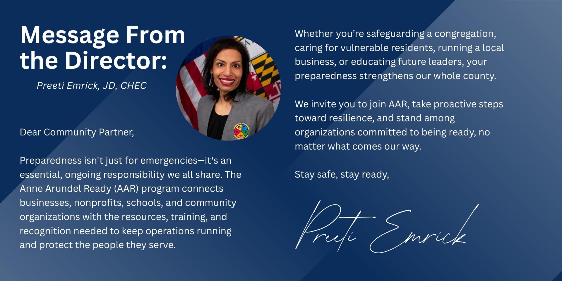 AAR Director Message