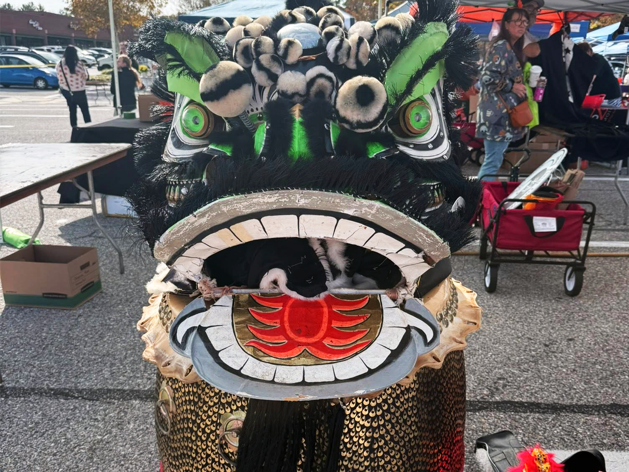 Large colorful Chinese mask