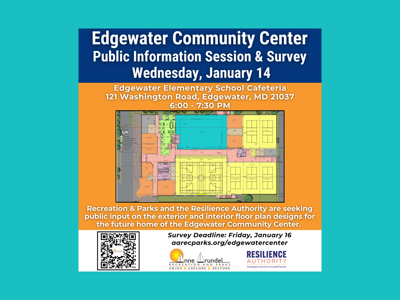 Edgewater Community Center Billboard 