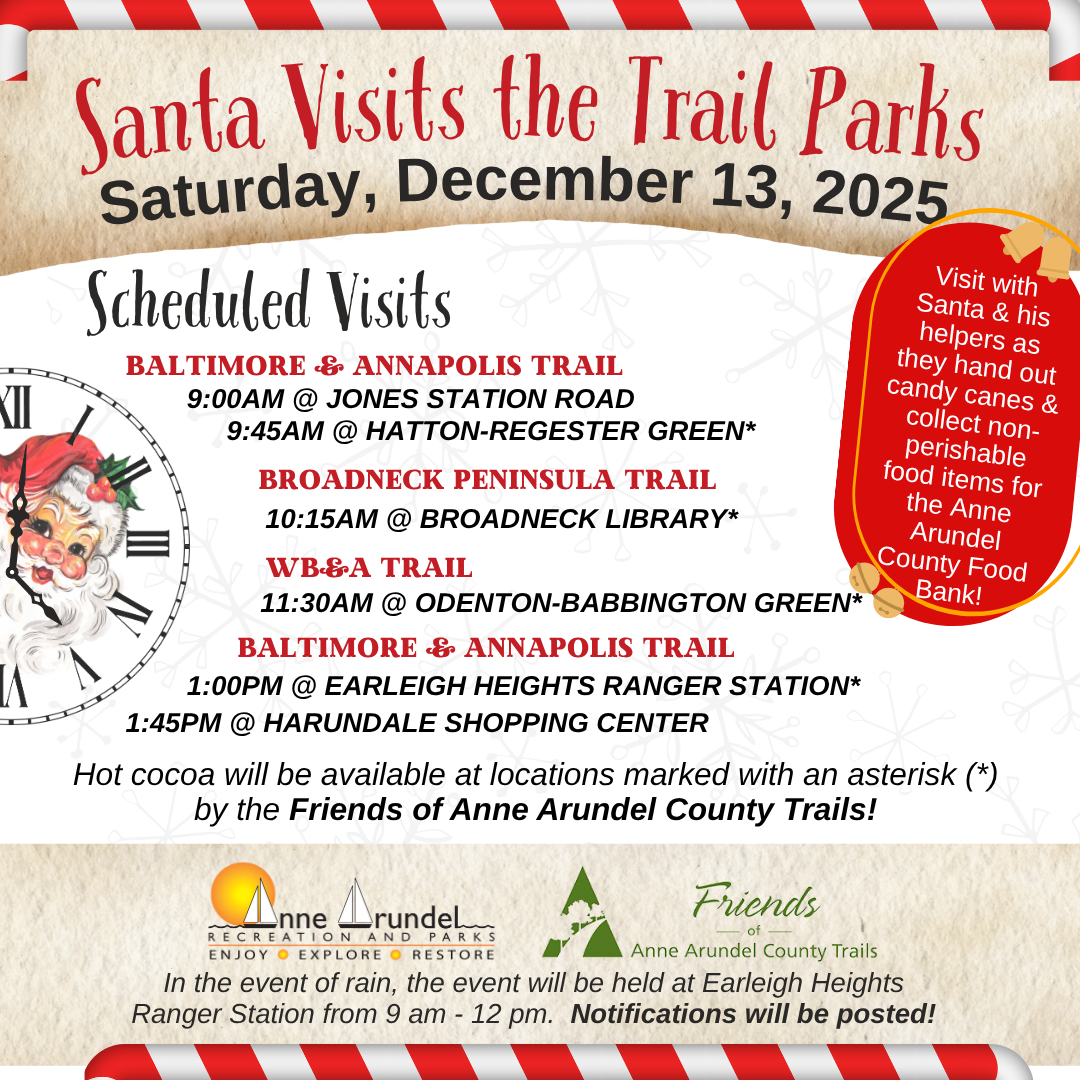 Santa on the trail infographic