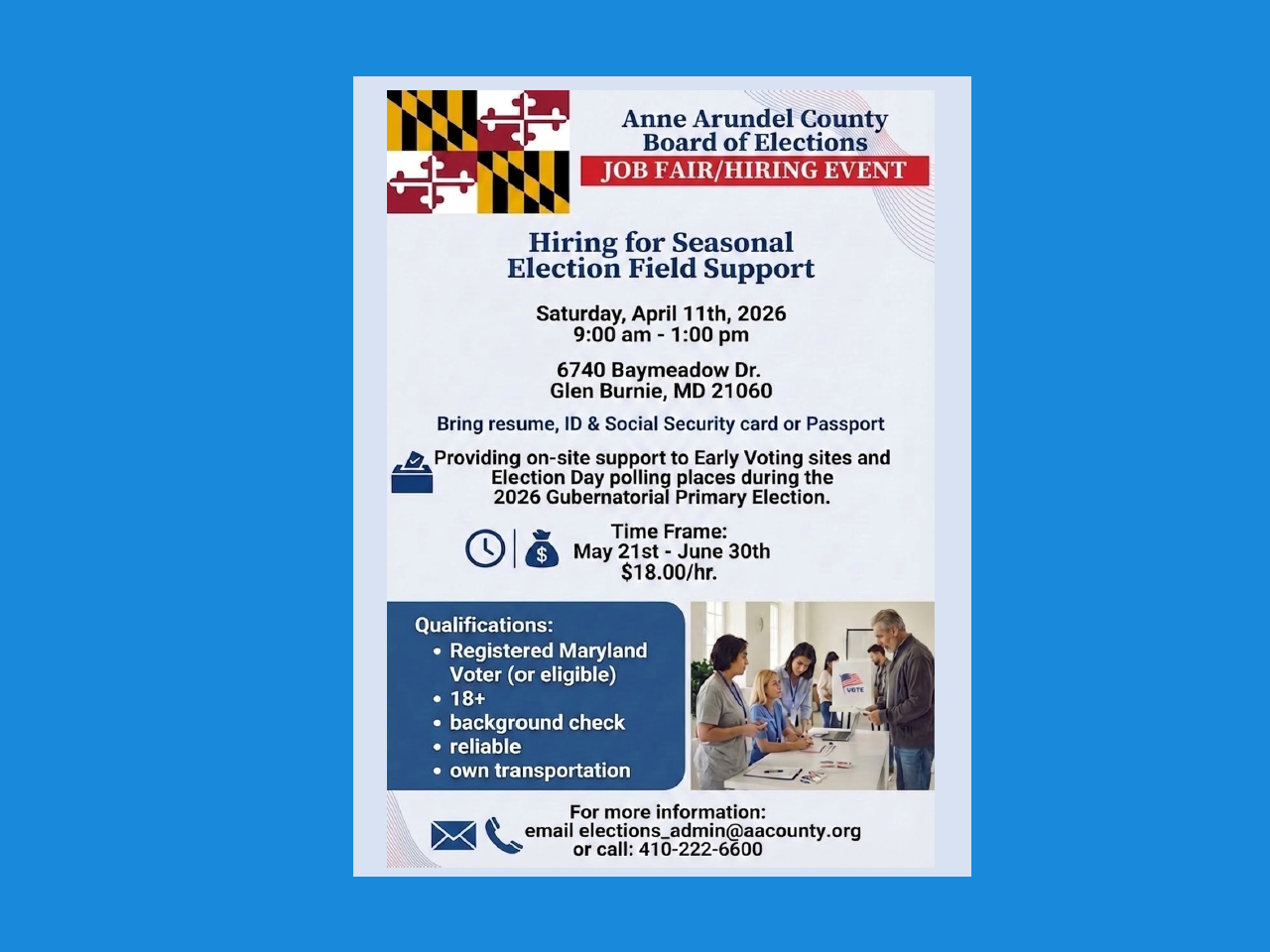 Elections Job Fair infographic