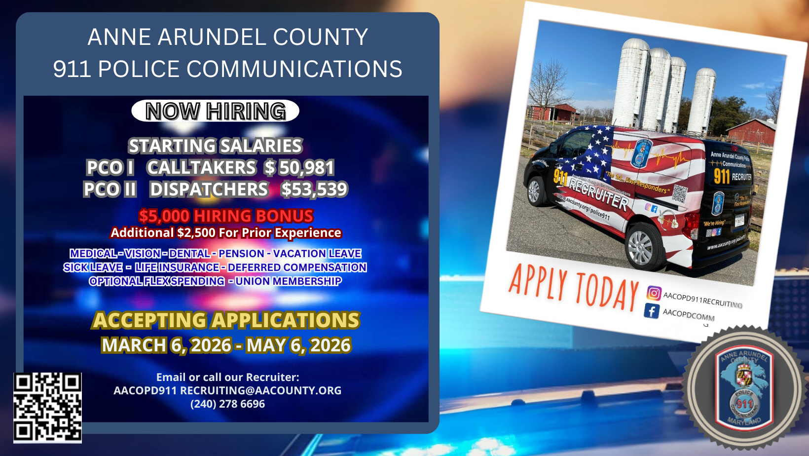 Police Communications Hiring Banner March 2026