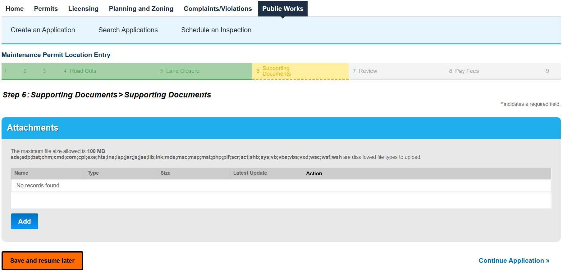 Accela Submitting an Individual Permit Application Instructions