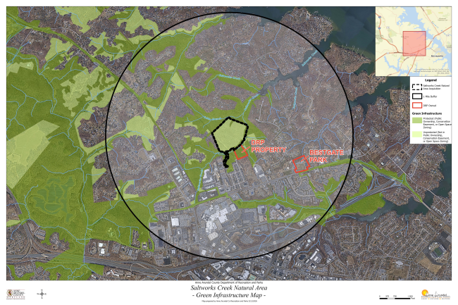 Saltworks Creek Watershed Map 