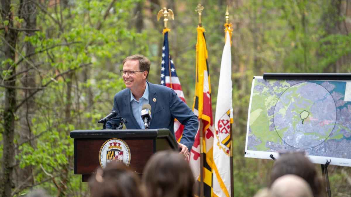 County Executive Pittman at the podium