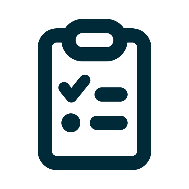 A clipboard with a checklist on it
