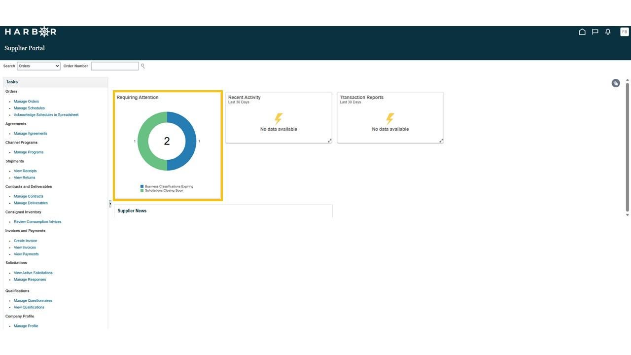 The "Intro Basic Nav 5.jpg" image shows the HARBOR Supplier Portal with an open "Notifications" dropdown pane listing recent FYI alerts and dismiss buttons.