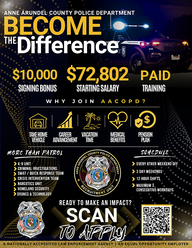 Anne Arundel County Police Recruitment Flyer