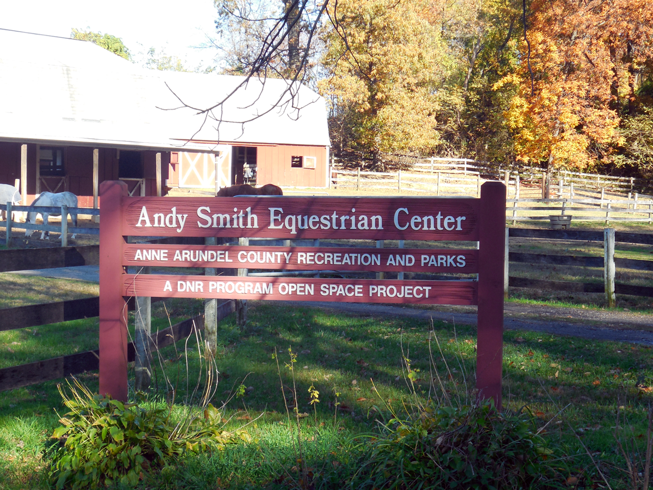Outdoor sign for Andy Smith Equestrian Center