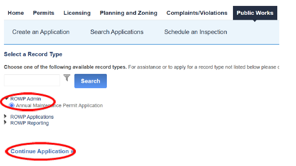 Annual Maintenance Application with User and Contractor Registration screen 1