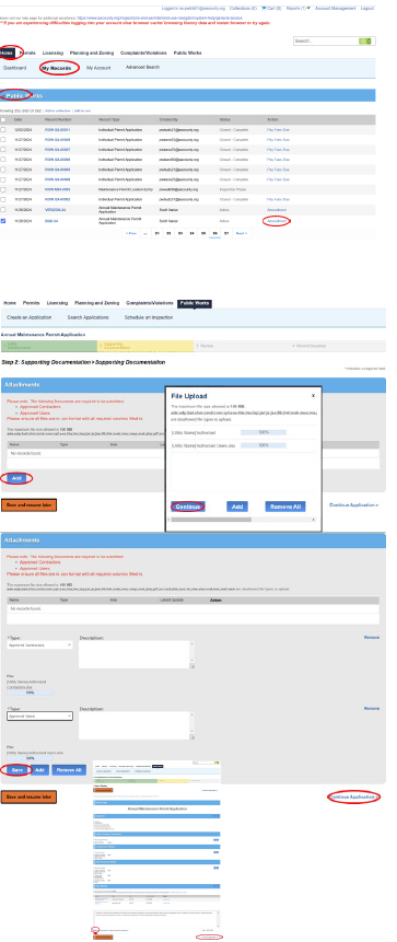 Accela Annual Maintenance Application with User and Contractor Registration Screen 4