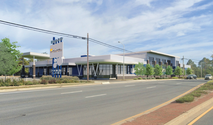 A street view of the Edgewater Community Center
