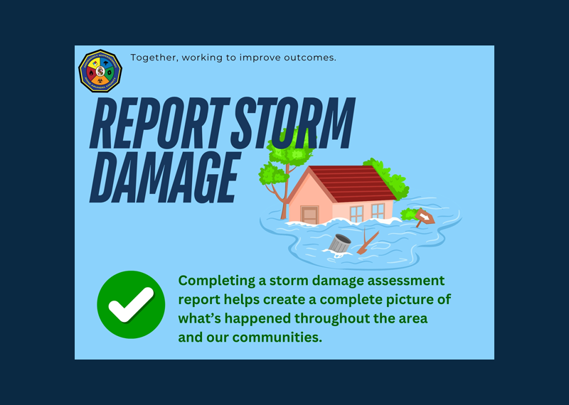 Report Storm Damage portal infographic