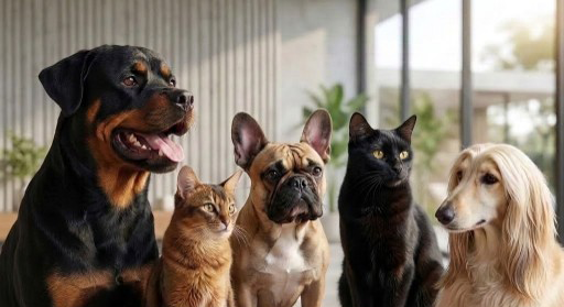 3 dogs and 2 cats