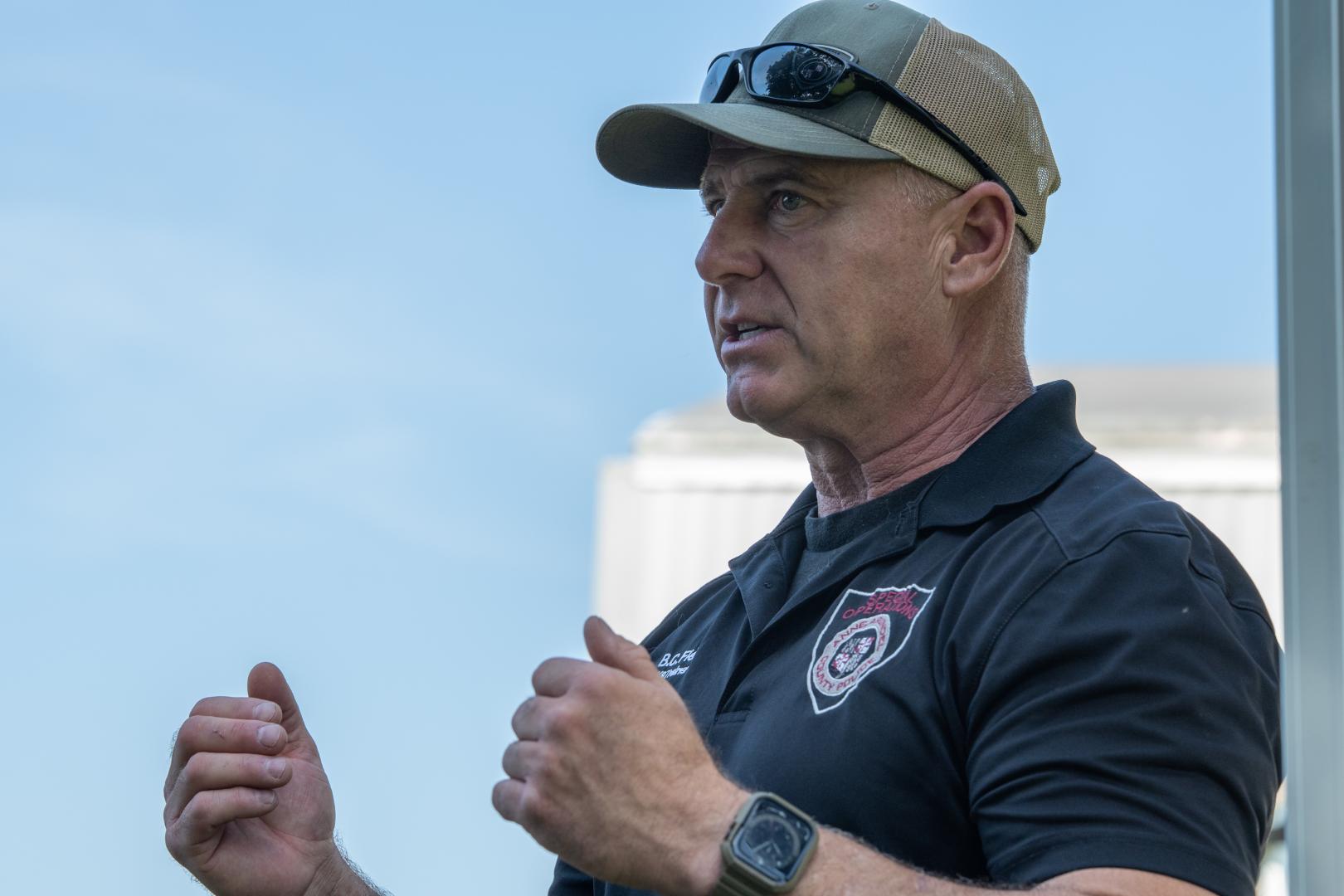 A speaker addressing a group of young campers at the HERoes on the HERizon leadership event