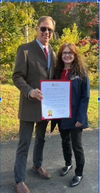 County Executive Pittman and DPW Director Karen Henry with the First Responders Day Proclamation.